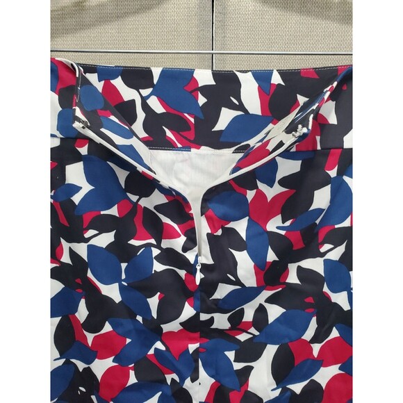 Talbots Cotton Blend Leaf Print Lined Knee-Length Back-Zip Skirt Size 12 - Picture 3 of 5